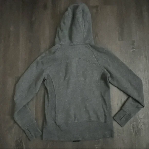EUC Lululemon Grey Charcoal Zip-Up Hoodie (6) - Picture 7 of 7